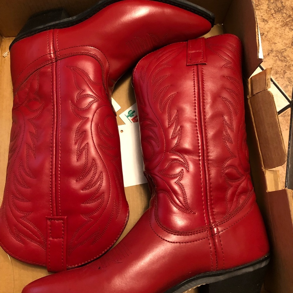 Justin Cow Woman Boots - Redwood Deertan